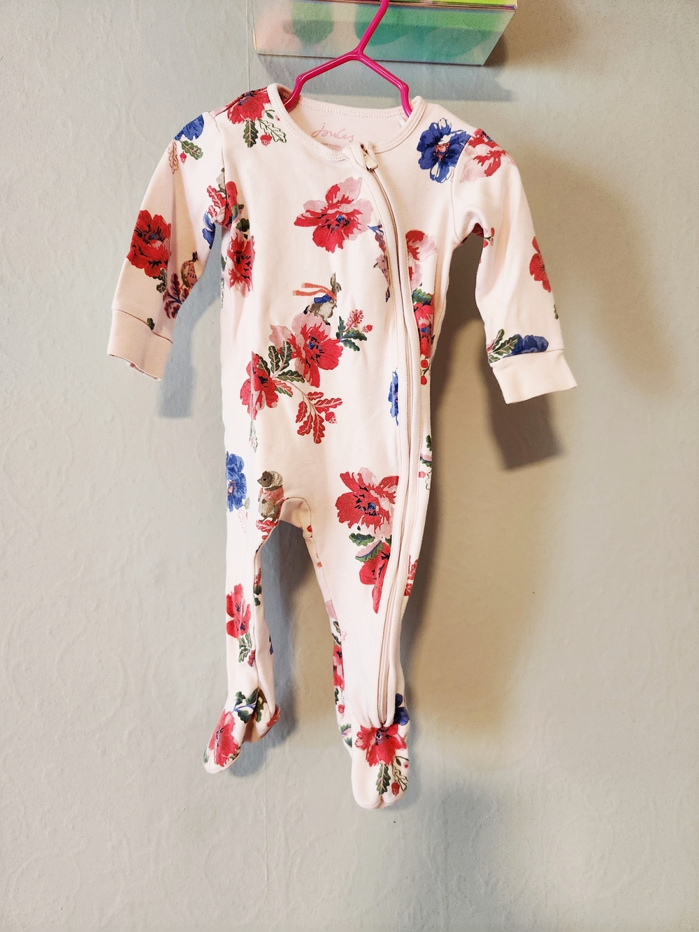 Joules 6-9 Month Peter Rabbit Beatrix Potter Floral Footie